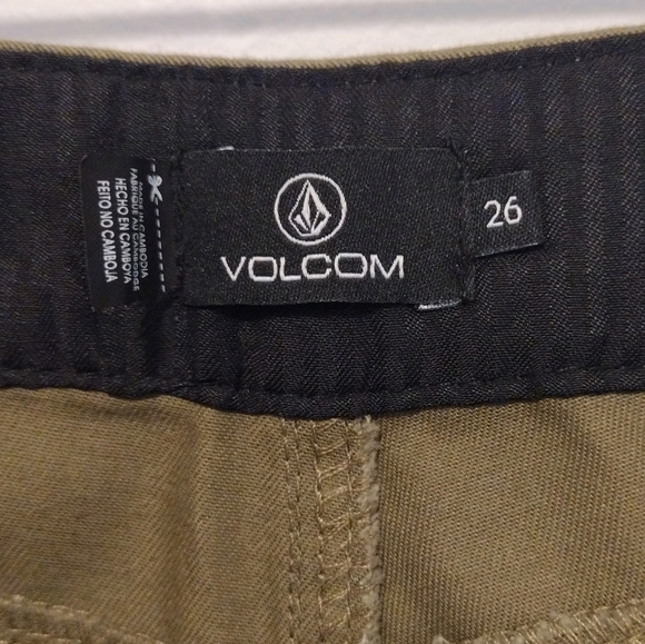 Volcom - So Chickie Highrise Crop Olive Pants - Picture 14 of 16
